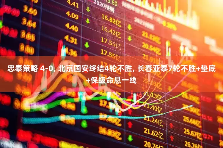 忠泰策略 4-0, 北京国安终结4轮不胜, 长春亚泰7轮不胜+垫底+保级命悬一线